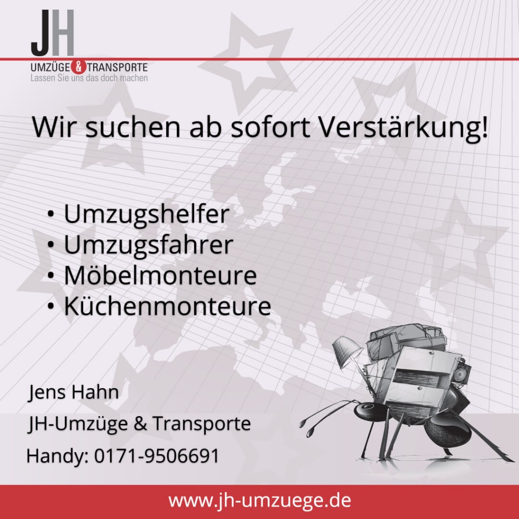 JH-Umzüge & Transporte sucht Verstärkung